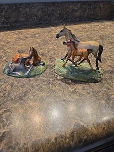 Esculturas Franklin Mint World Of The Horse Akhal-Teke y Trakehner - Imagen 1 de 5