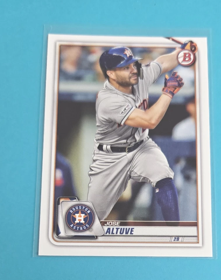 2020 Bowman #88 Jose Altuve Houston Astros BASEBALL Card 7E - Image 1 of 2