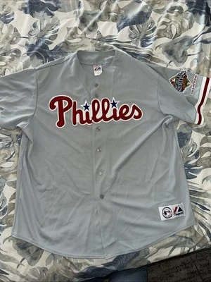 Camiseta deportiva de colección Majestic de la Serie Mundial 2008 Philadelphia Phillies Utley #26 2XL Foto 1 de 4