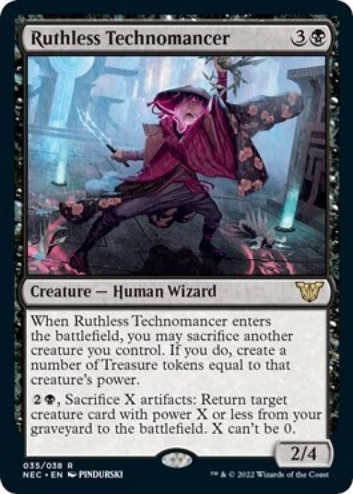 MTG English Ruthless Technomancer NM Foil Commander: Kamigawa: Neon Dynasty - Image 1 of 1