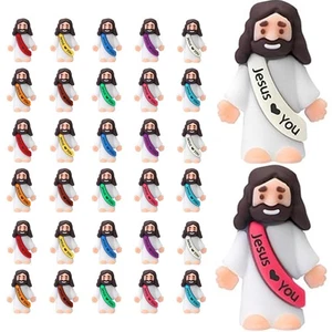AKFAHOIF Figure di Gesù Piccolo, Mini Figurine di Gesù in Bulk, Multicolore Piccole... - Foto 1 di 9