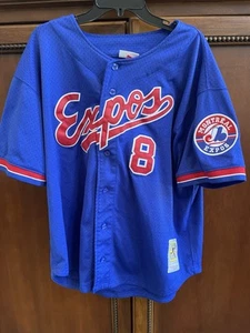 GARY CARTER (HOF) 100 % Auténtico Mitchell & Ness Montreal Expos # 8, 1992, RARO - Imagen 1 de 11