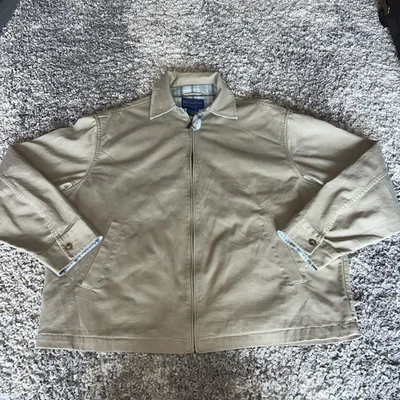 Chaqueta Bomber Pendleton De Colección Beige Cuello Cremallera Franela Foto 1 de 4