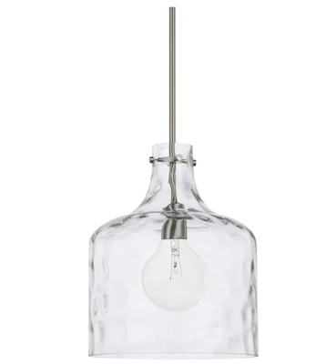 Colgante HomePlace 325717BN de Capital Lighting vidrio agua, níquel cepillado Foto 1 de 4