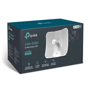 TP-LINK 5GHz Outdoor CPE Wireless Access Point 867Mbps 23dBi, Passive PoE, Weath - Afbeelding 1 van 5