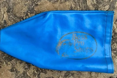 Capa de molinete de pesca vintage Bass Pro Shops. Azul. Usado - Imagem 1 de 4