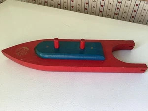 Vintage Wood Paddle? Boat ARCH-TOYS, New Richmond, Wisconsin~ Old Folk Art - Picture 1 of 7