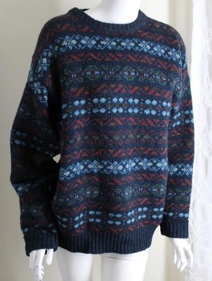 Suéter tejido cuello redondo de lana FairIsle talla M Preswick Moore Scotland vintage DAZZLER Foto 1 de 4