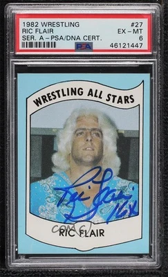 PSA/DNA 1982 Lucha Libre All-Stars Serie A Ric Flair #27 Novato RC Foto 1 de 2