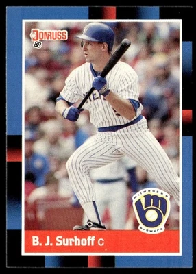 1988 Donruss B.J. Surhoff Milwaukee Brewers #172 - Image 1 of 2