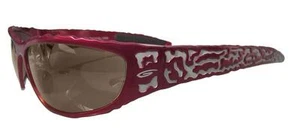 Grix Sparks Aluminium Sunglasses Red Anodised Brown Lens New Hot Rod Custom - Picture 1 of 2