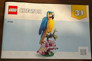 LEGO Creator 3 in 1 Exotic Parrot Animals 31136 - Manual Instruction Book - Picture 1 of 3