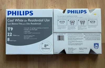 2 ~ Philips 391164 Circline Fluorescent 22-Watt 8-Inch T9 Cool White Light Bulb - Image 1 of 4