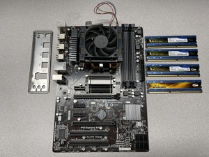Gigabyte GA-970A-DS3P WITH FX-6300, 16GB 1600MHZ RAM, CPU COOLER AND IO SHIELD