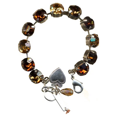 Mariana Bracelet Simply Elegant Chocolate Brown & Lt Smoked Topaz Austrian Cr... - Image 1 of 3