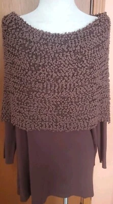 Просто Noelle блестящий шаль шеи свитер L/S эластичной коричневый L/XL (12-14) - Изображение 1 из 4