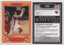 2008-09 Bowman Draft Picks & Stars Orange /299 David Lee #42
