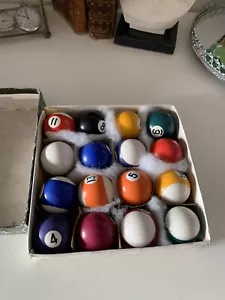 Bocce, boccette, palle DA BILIARDO 38,1 mm piccolo multicolore numerate, vintage - Imagen 1 de 5