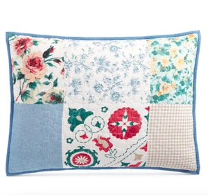 Martha Stewart Collection Country Flora Patchwork Standard Sham 20" x 26" - Picture 1 of 1