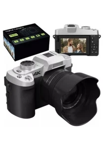 75MP 4K Digitalkamera WD09 18x Zoom Makro 52mm schwarz grau Fotografie Video - Bild 1 von 16