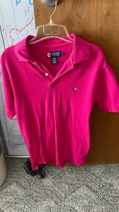 CHAPS MEN'S POLO- DARK PINK -SIZE M - FREE SHIPPING - Picture 1 of 3