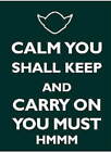 ~ YODA ~ Keep Calm and Carry On style fun SIGN / PLAQUE Star Wars fans gift