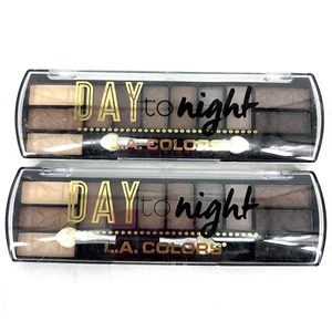 LOTE de 12 colores paleta de sombras de ojos LA Colors Day to Night #423 Daylight 2 paquetes - Imagen 1 de 9