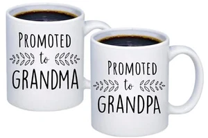 Pregnancy Announcement For Grandparents Coffee Mugs - Grandma To Be & Grandpa... - Picture 1 of 7