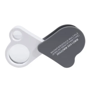 Eye Loupe Magnifier Double Lens Handheld Glass 30X 50X for Jewelry - Picture 1 of 8