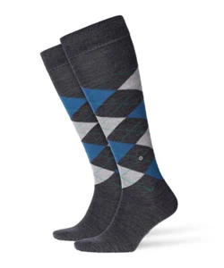 BURLINGTON EDINBURGH kniehohe Merinowolle Argyle Socken für Herren Größe: Europa 40 - 46 - Bild 1 von 4