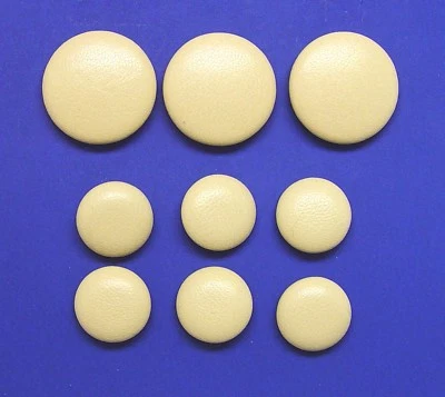 9 MADE IN USA beige color genuine soft leather, jacket, coat buttons,metal loop - Image 1 of 4