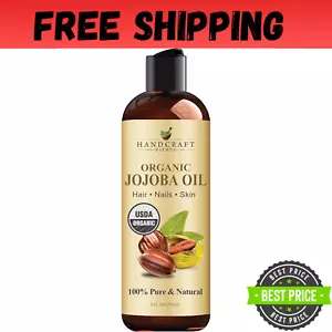 Handcraft USDA Organic Jojoba Oil 8 fl. oz – 100% Pure & Natural for Skin, Face, - Picture 1 of 6