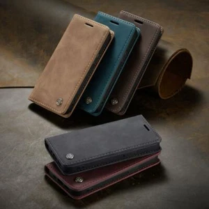 Funda protectora abatible de cuero PU CaseMe para iPhone 5 6 7 8 Plus 11 12 13 14 15 Pro Max - Imagen 1 de 11