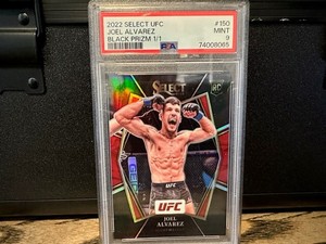 2022 Panini Select UFC -Rookie  - Joel Alvarez Black Prizm 1/1 - PSA 9 HOT!!!!!