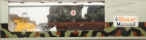 Roco 825 (pista H0) vagón de baja borda con Military Unimog + embalaje original - sin usar - Imagen 1 de 2