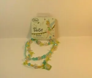 Disney Store Tinker Bell Jewelry Set Necklaces Bracelet Beaded With Charm NEW - Picture 1 of 3
