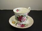 Gorgeous Paragon China Large Red Pink Yellow Roses Decorated Cup & Saucer Set
