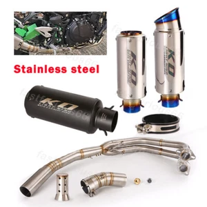 Exhaust System Muffler Header Pipe 51mm For Kawasaki Ninja 250 Z400 2017-2022 - Picture 1 of 14