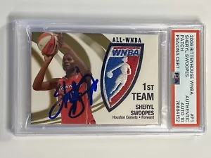 SHERYL SWOOPES 2006 Rittenhouse #P1 Tutto WNBA Patch Logoman #/250 firmato DNA PSA - Foto 1 di 2