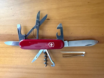 Victorinox Swiss Army Knife Climber 91mm Red Optrel Switzerland w/o Key Ring - Image 1 of 4