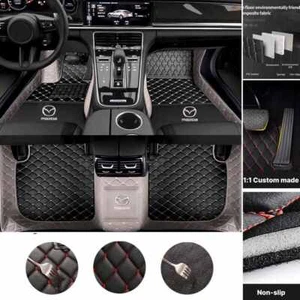 For Mazda Car Floor Mats Carpet Custom Waterproof Pu Leather Carpets Liners - Imagen 1 de 27