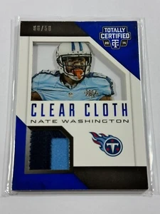 Camiseta deportiva 2014 totalmente certificada tela transparente azul #19 Nate Washington #’D/50 - Imagen 1 de 2