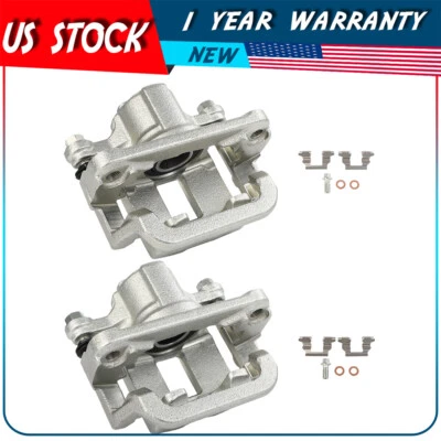 Rear Pair Brake Calipers w/ Bracket For 2014 - 2020 NISSAN ROGUE 2011-2022 LEAF - Image 1 of 4