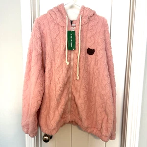 Chaqueta de oso de peluche Shein para mujer talla 2xl rosa difusa ¡NUEVA CON ETIQUETAS! - Imagen 1 de 6