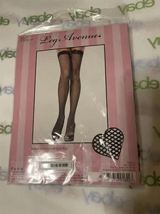 NEW Leg Avenue Women's Lace Top Fishnet Thigh High Stockings 9027 one size - Picture 1 of 3