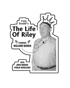 Life of Riley TV Mid Century Retro Personalizado Vinilo Troquelado Pegatina 3.5x2.5 - Imagen 1 de 1