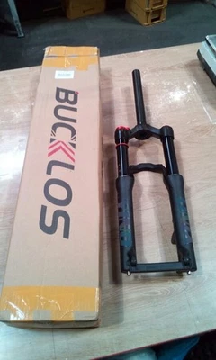 BUCKLOS 20 inch Air Mountain Bike Suspension Fork 100mm Travel 9mm QR 1 1/8" MTB - Image 1 of 4