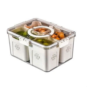 Fruit Tray for  Picnic Refrigerator Food Storage Transparent Snack Box in4232 - Bild 1 von 5