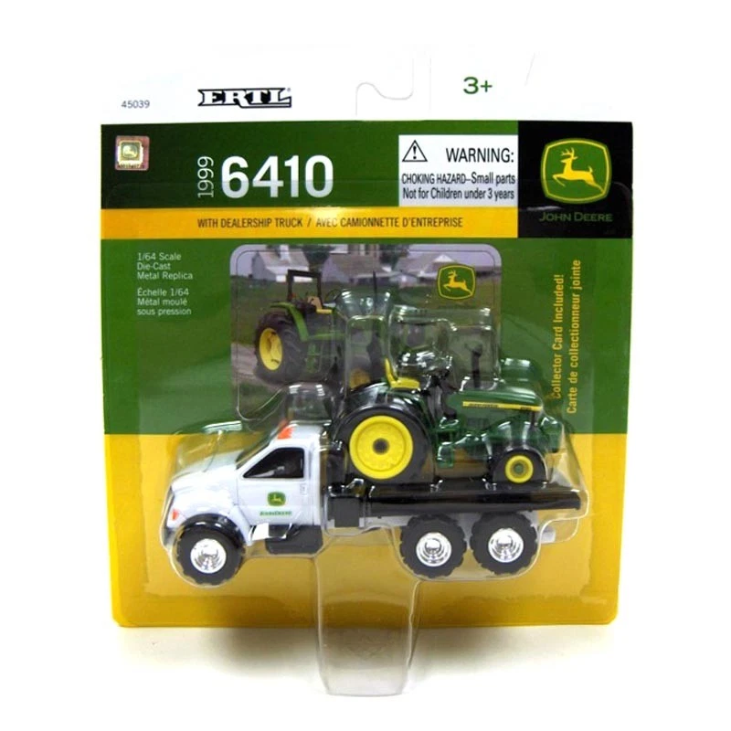 1/64 Camion Piattaforma John Deere Con Trattore 6410 ZFN45039 - Immagine 1 di 3