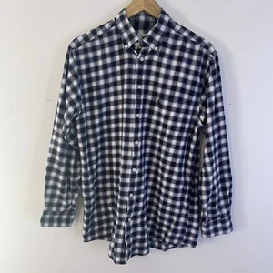 Southern Proper Men’s Shirt Blue White Red Plaid 100% Cotton Flannel Size Medium - Picture 1 of 9